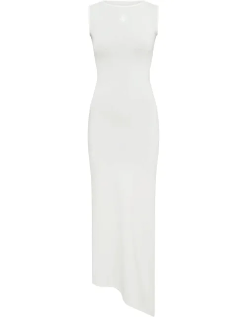 Pearl Logo Asymmetrical Midi Dress