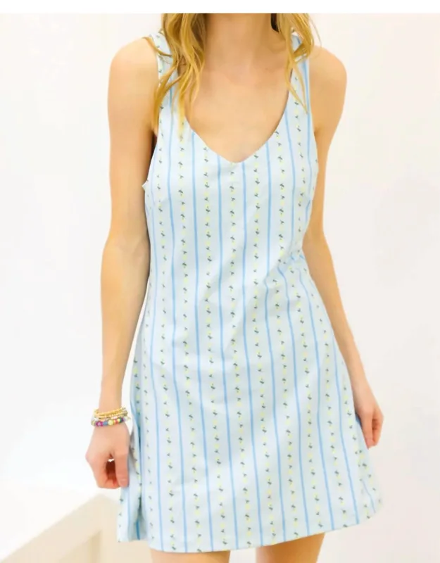 Floral Ditzy Stripe Dress