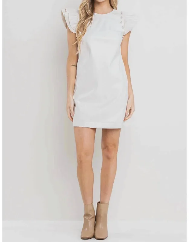 Soft Faux Leather Mini Dress