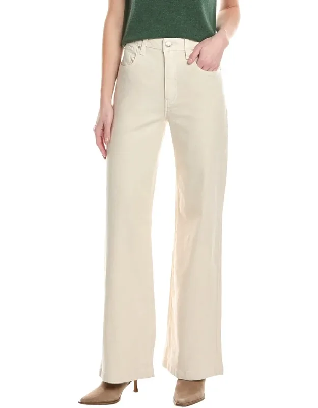 Loose Fit Linen-blend Wide Leg Jeans