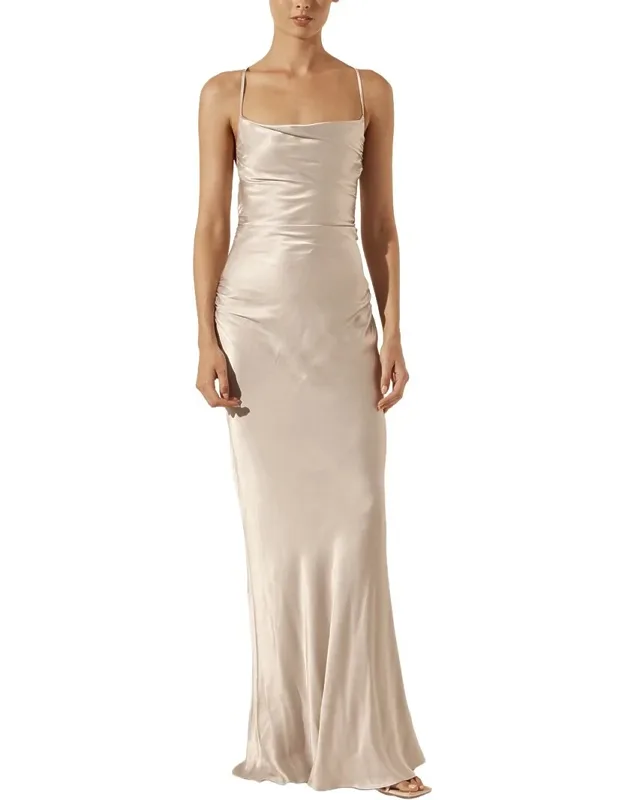 La Lune Lace Back Maxi Dress