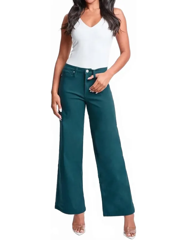 Hyper Stretch High Waisted Wide Leg Jeans