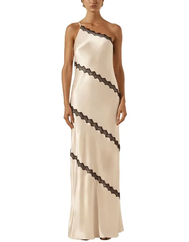 Camille Lace Asymmetrical Maxi Dress