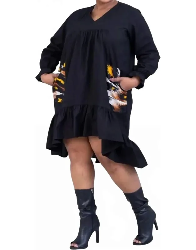 African Print High-low Dress