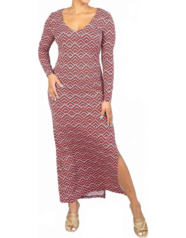 Printed Knit Maxi Dress