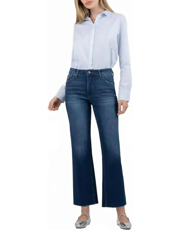 High Rise Ankle Flare Jeans