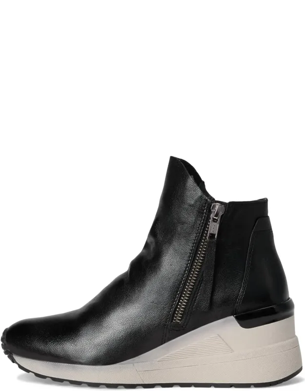 Nancy Leather Wedge Boots