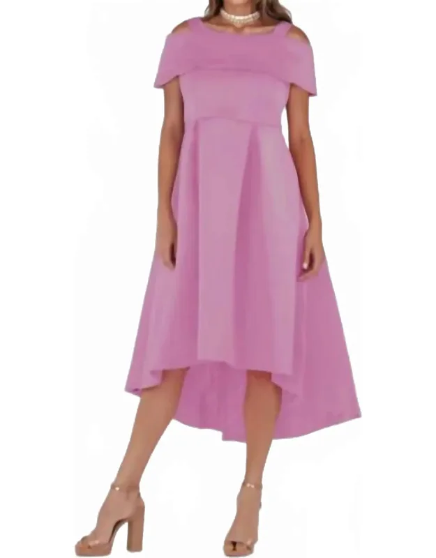 Off The Shoulder High-low Hem Dress
