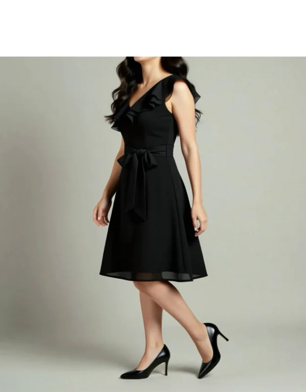 Ruffle One Shoulder Dress