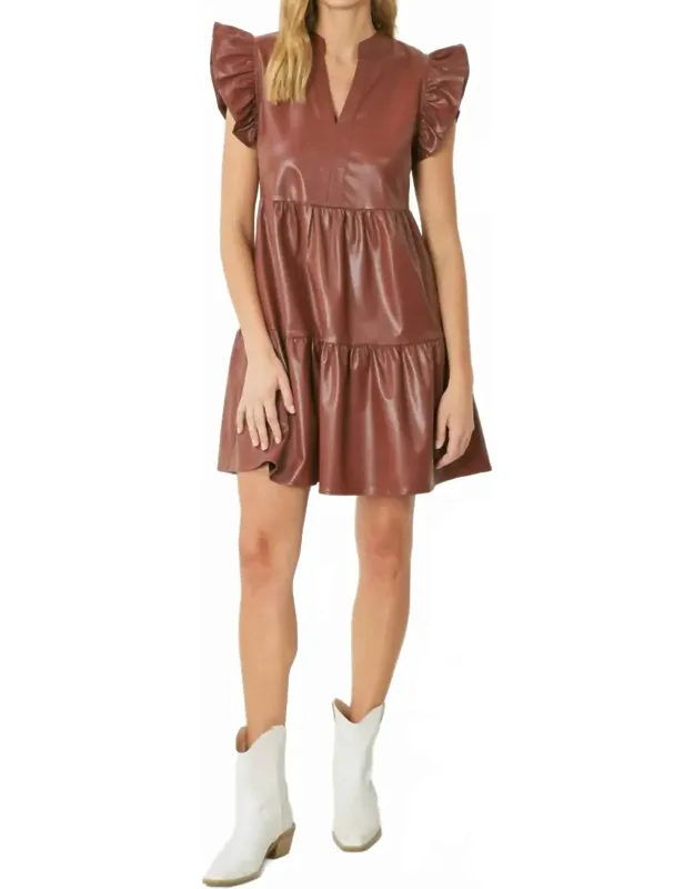 Smooth Operator Faux Leather Dress