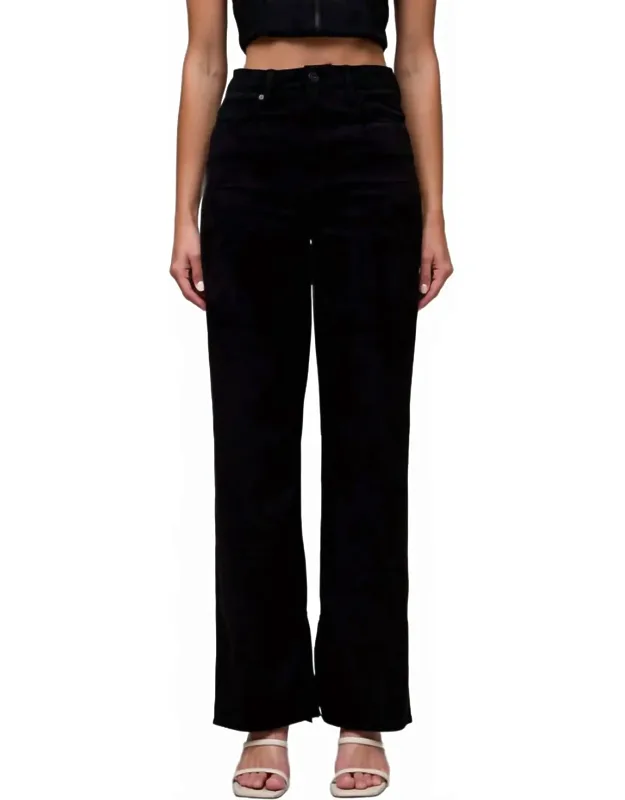 Ella Suede Straight Pants