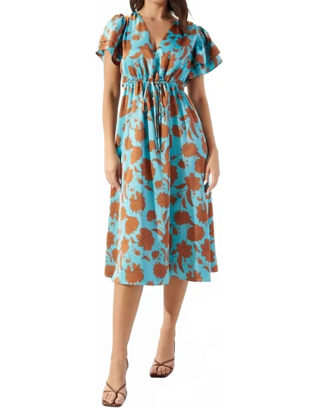 Flora Fall Satin Dress