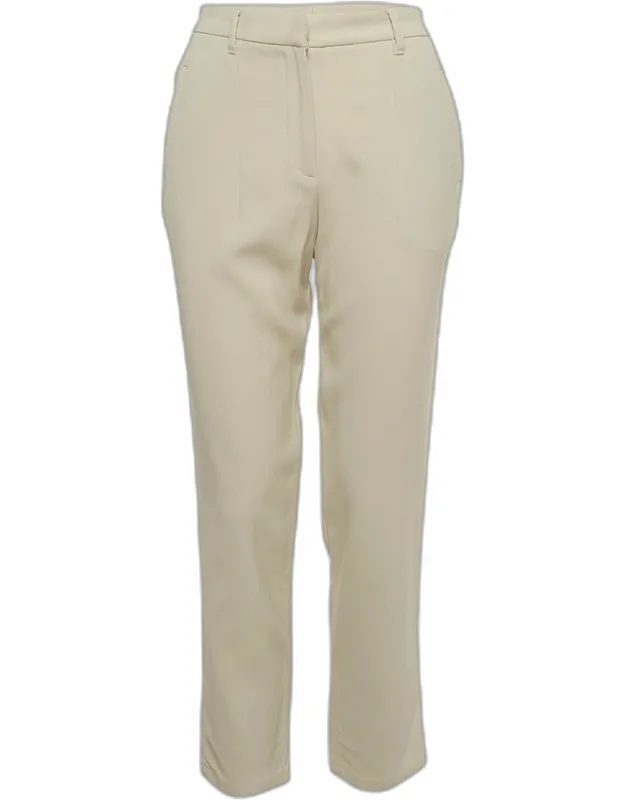 Wool Blend Straight Fit Trousers