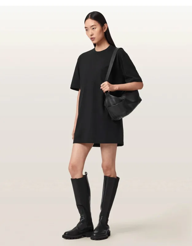 Appliqué Cotton T-shirt Dress