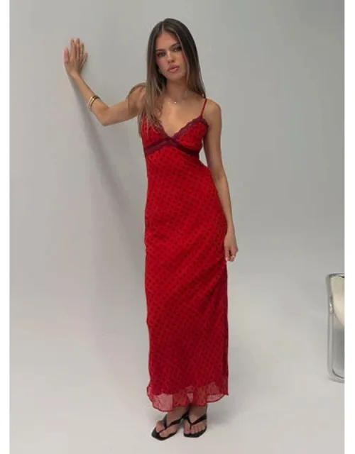 Adasia Lace V Neck Maxi Dress
