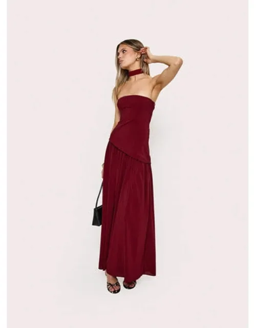 Odela Strapless Drop Waist Maxi Dress
