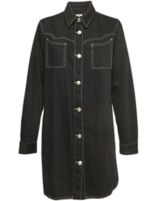 Soft Denim Button Down Shirt Dress