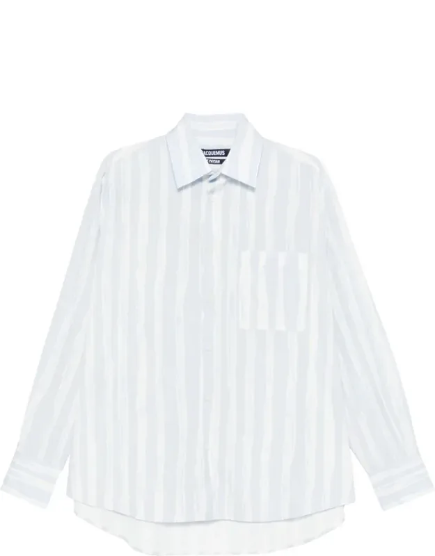 Relaxed Fit Striped Silk-nylon Shirt