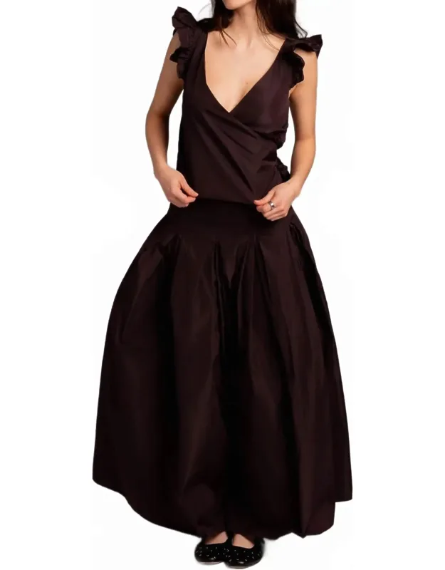 Ruffle Taffeta Tank Top