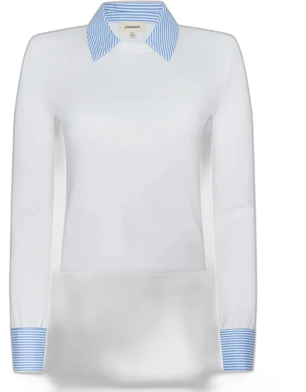 April Poplin Collar Pullover Top