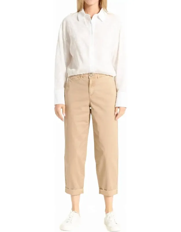 High Rise Cuffed Baggy Pants