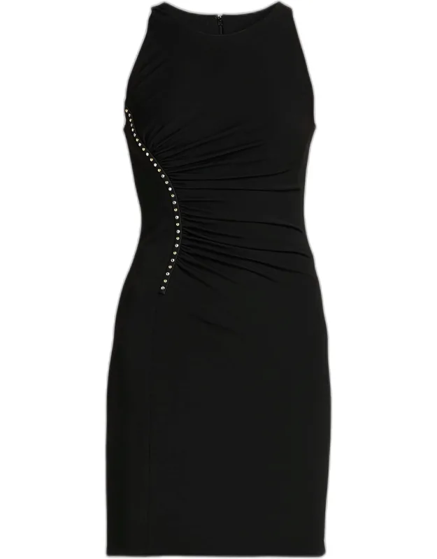 Studded Sleeveless Midi Dress