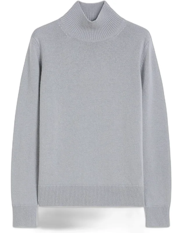 Wool-cashmere Mock-neck Sweater