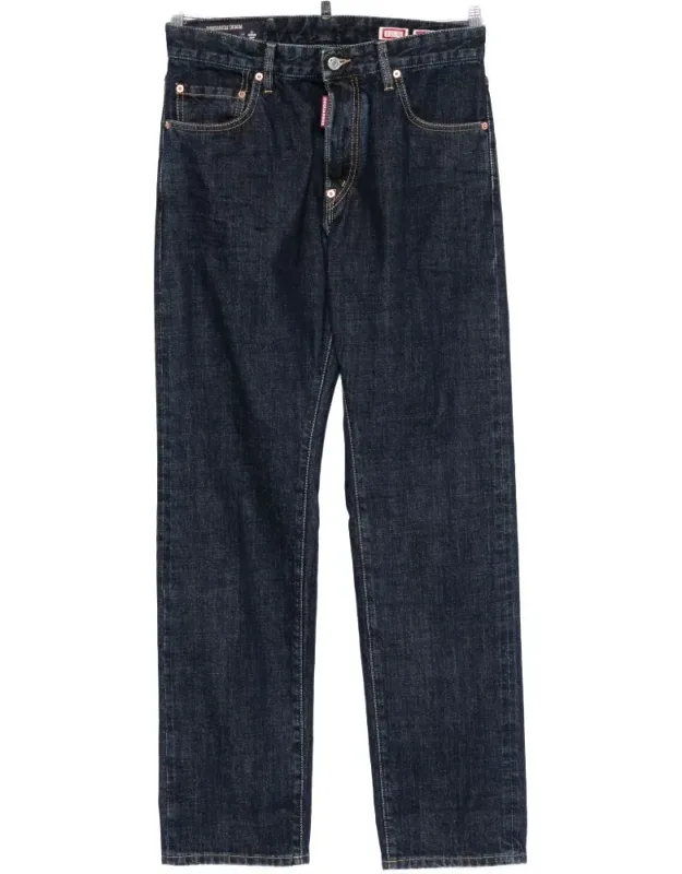 Straight-leg Denim Jeans