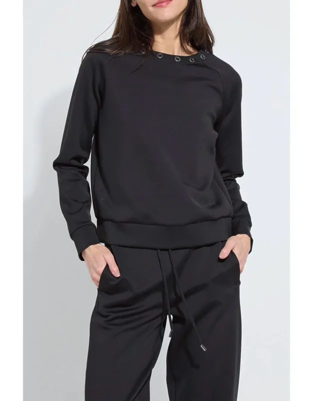 Grommet Neoprene Pullover Top