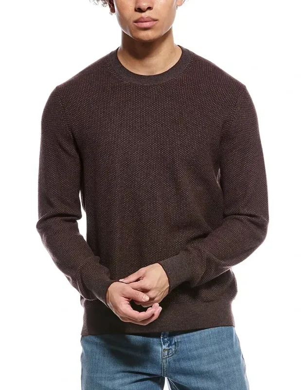 Geo Jacquard Wool & Cashmere Crewneck Sweatshirt