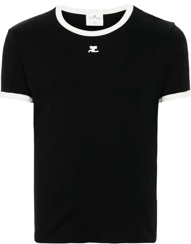 Fitted T-shirt With Contrasting Trim