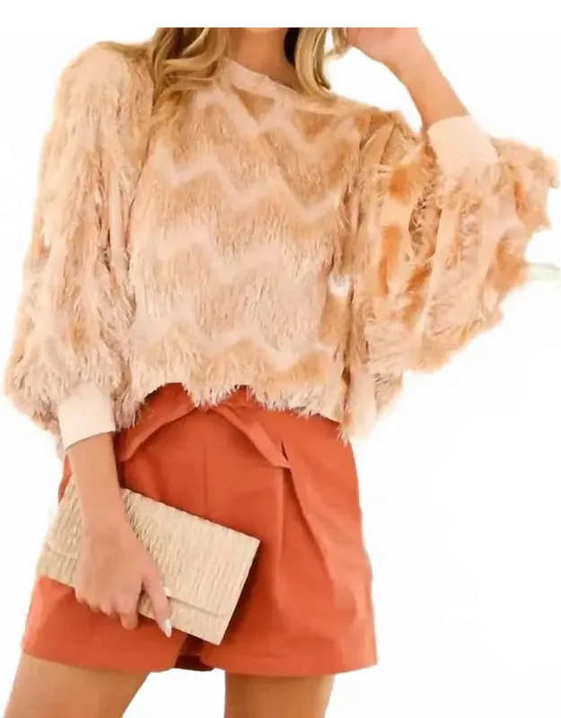 Fringe Embellished Detail Boatneck Blouse