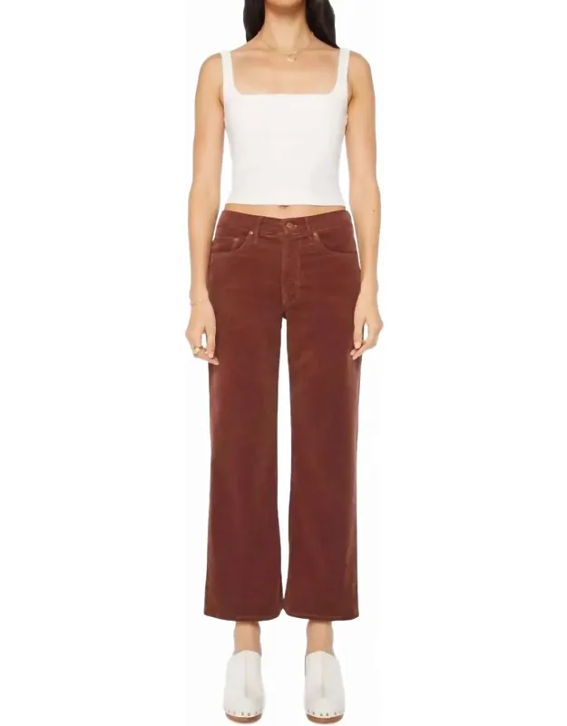 Mid Rise Ankle Cord Pants