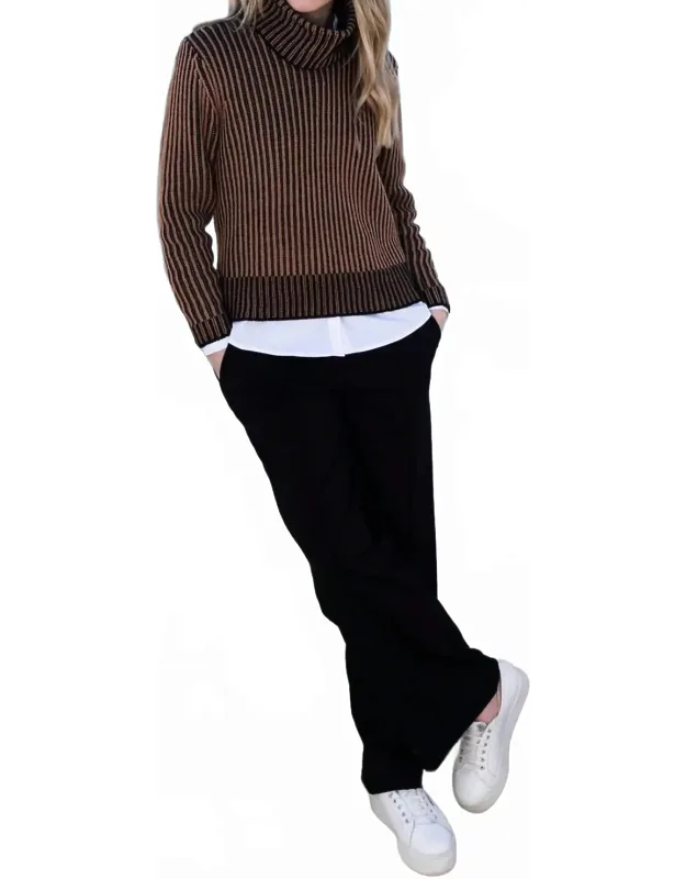Ribbed Knit Removable Snood Jumper