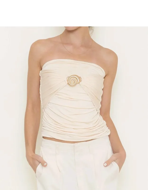 Shell Strapless Top