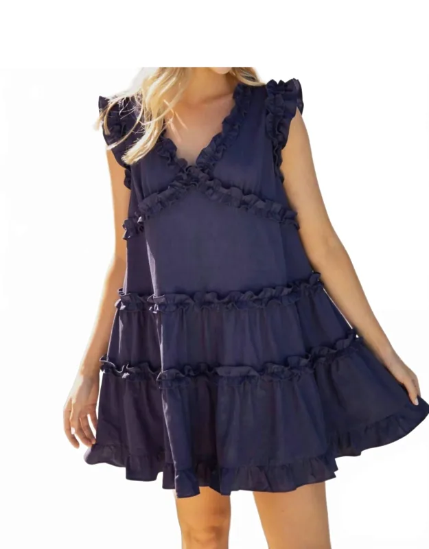 Ruffle Detailed Tiered Dress