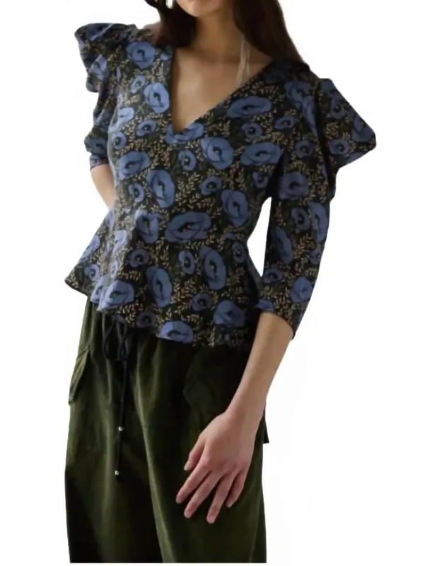 Peplum V-neck Blouse