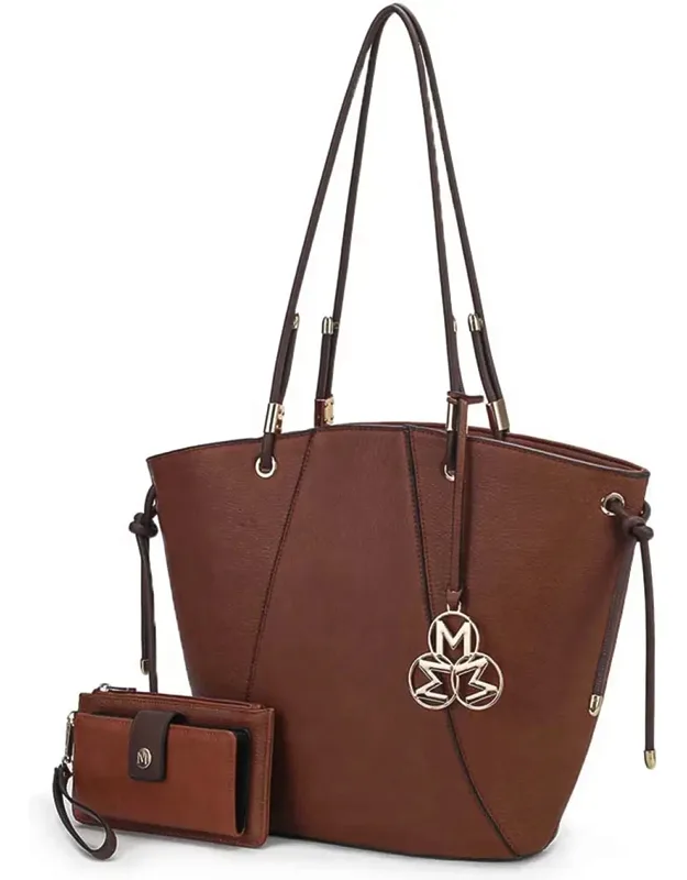 Liv Tote Bag With Wallet, Vegan Leather Handbag Set