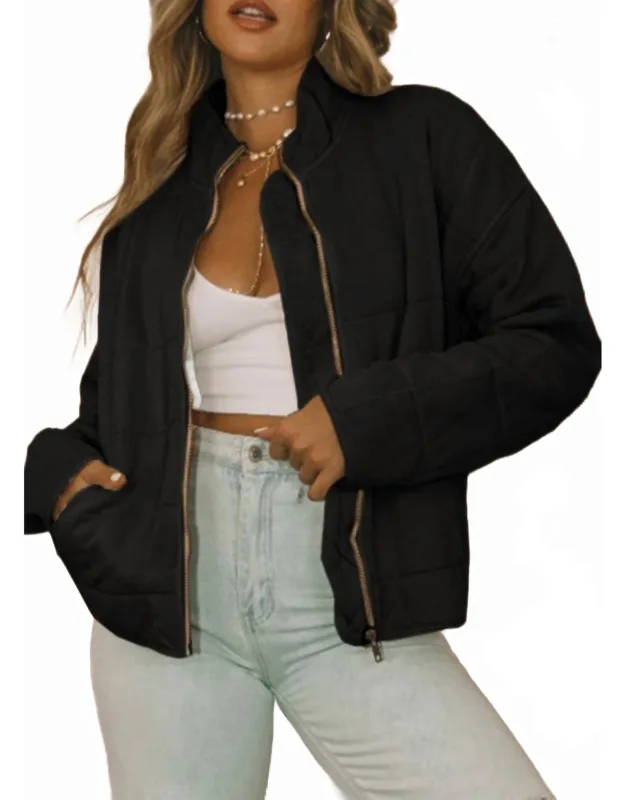 Quilted Zip Up Jacket