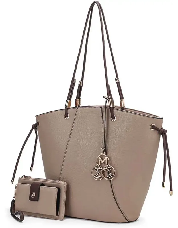 Liv Tote Bag With Wallet, Vegan Leather Handbag Set