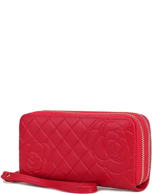 Eve Genuine Leather Croc Wristlet Wallet