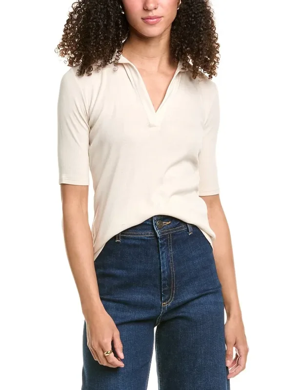 Elbow-sleeve Polo Shirt
