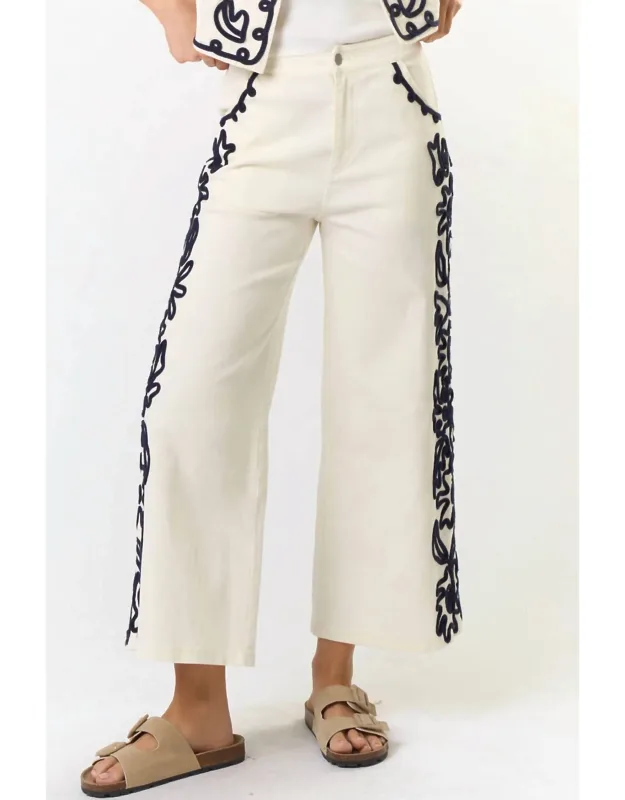 On A Whim Cord Detail Denim Pants