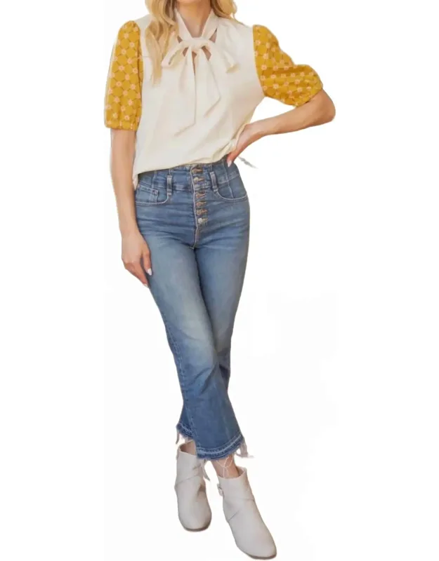 Sweetheart Tie Front Neck Suede Top
