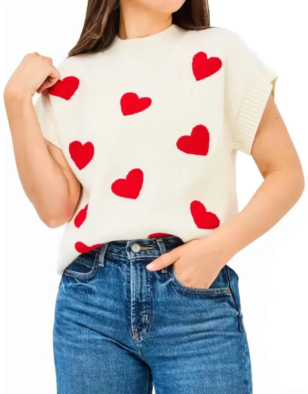 Josie Mini Hearts Sweater