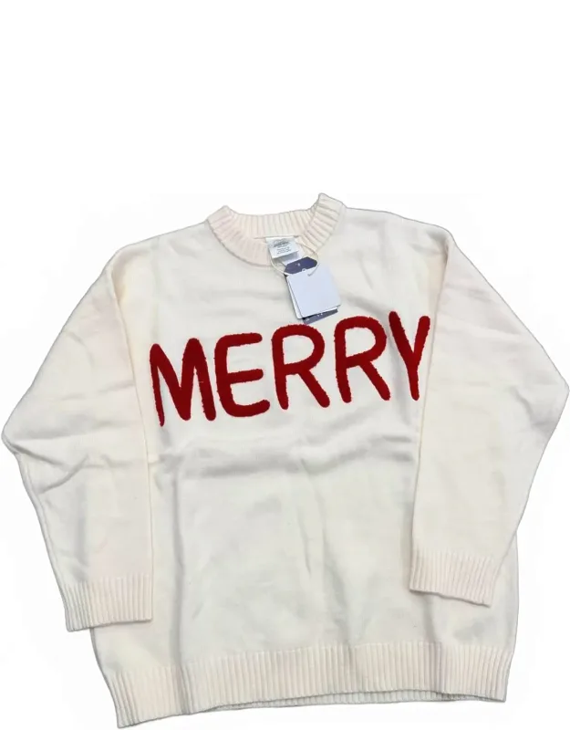 Merry Moments Chenille Letter Sweater