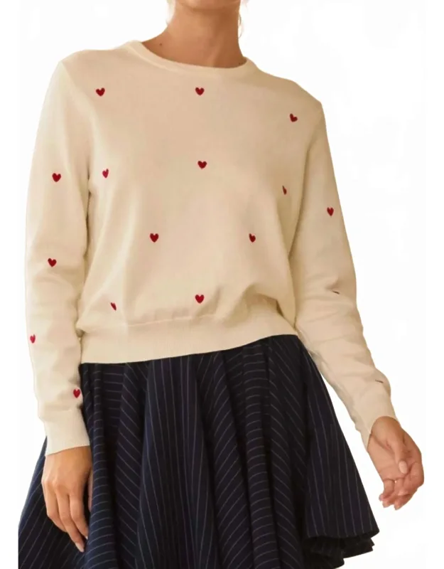 Heart Embroidery Sweater