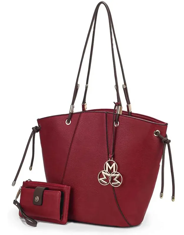 Liv Tote Bag With Wallet, Vegan Leather Handbag Set