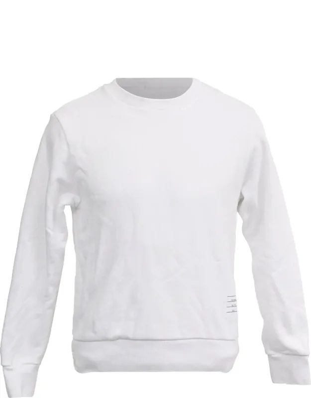 Center Back Stripe Loopback Knit Crewneck Pullover