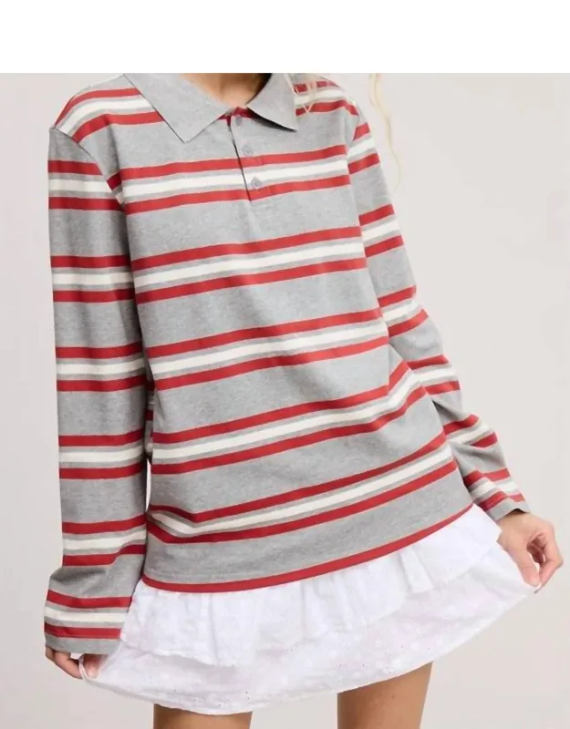 Long Sleeve Polo Top
